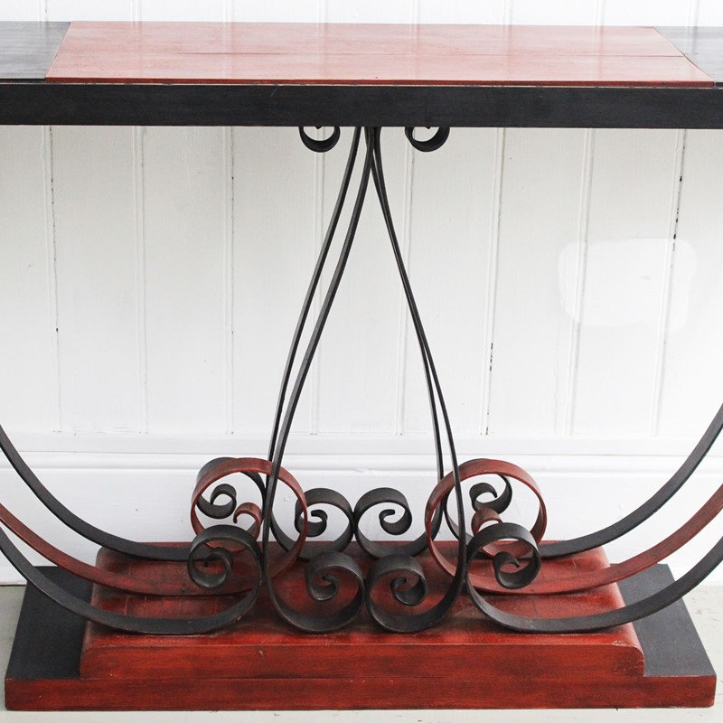 1930'S Italian Painted Wood & Wrought Iron Console-streett-marburg-1930-s-red-black-console-table-french-streett-marburg-a673c-main-637375103965783147.jpg