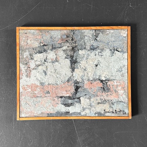 A Small 1950'S Oil On Canvas Abstract Painting On Canvas 