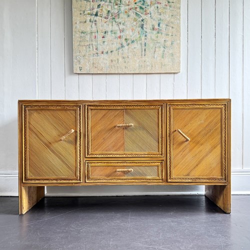 A 1960'S Italian Rattan Sideboard