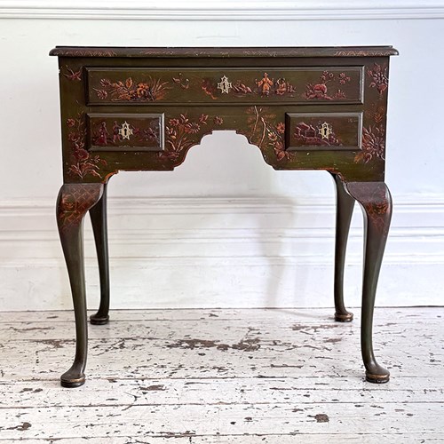 A 1920'S Pierre Lottier Green Lacquered Low Boy