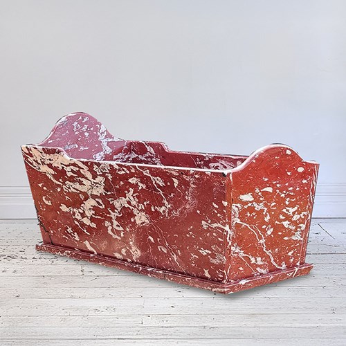 A Rare 19Th C French 'Belgian Rouge' Marble Bath