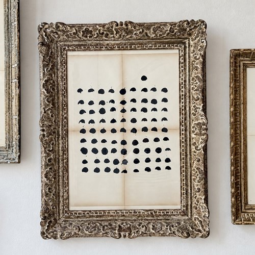 An Untitled Ink On Paper Abstract In Vintage Frame By JC Cotton