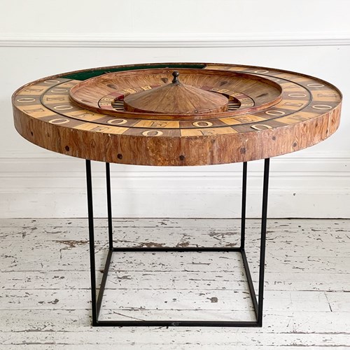 A 19Th C EO Roulette Wheel On Stand