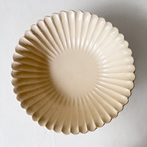 A Vintage Scalloped Serving Bowl By Pichon D'uzes