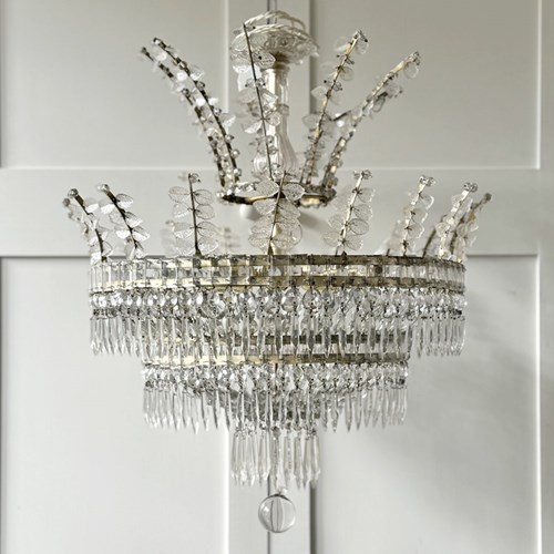 An Early 20Th C Spanish Glass Chandelier