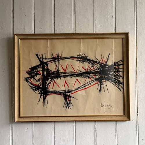 1950'S Untitled (Fish Study) By Ceferino Moreno Sandoval