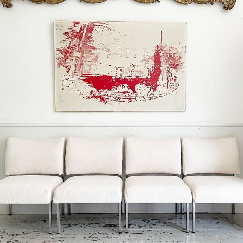 A 1950'S French Oil On Canvas Abstract Artwork-streett-marburg-mid-century-abstract-red-white-paintwork-ccxxb-main-638176168512724528.jpg