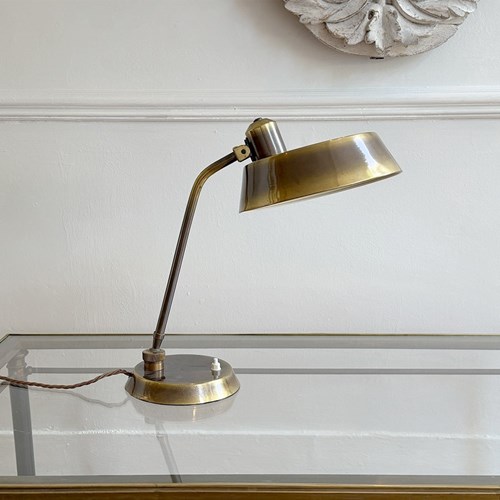 A 1950'S Brass Desk Lamp By Giovanni Michelucci