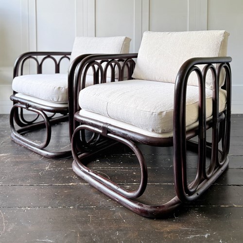 A Pair Of 1970'S Italian Bentwood Armchairs