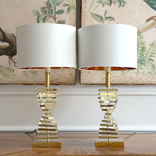 A Pair Of 1970'S Willy Rizzo Table Lights