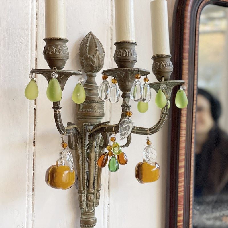 Pair Of 1920'S French Wall Lights With Glass Fruit Decoration-streett-marburg-pair-antique-glass-fruit---brass-wall-lights-streett-marburg-d1207b-main-638150147725407925.jpg