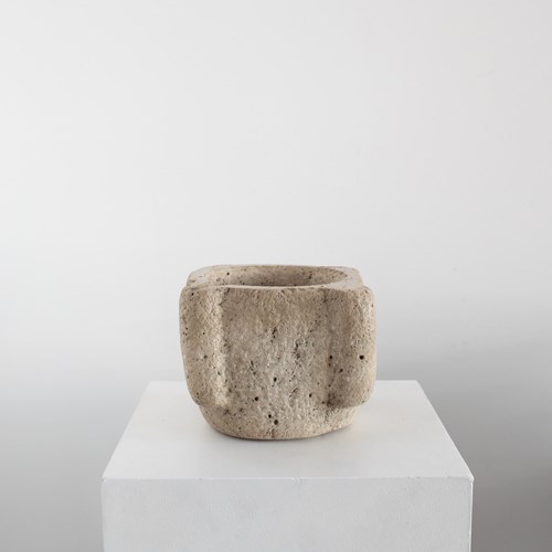 An Exceptional Large 18Th C. Catalan Stone Mortar 