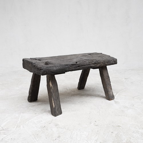 Thick slab top Spanish pig bench 