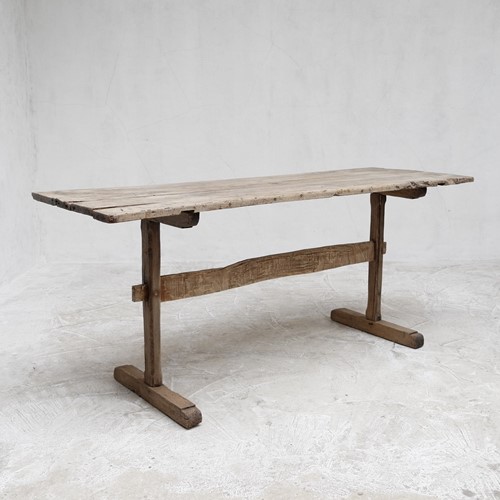 Primitive Early 19Th C. “T” Table 