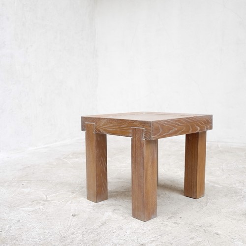 French limed oak modernist side table