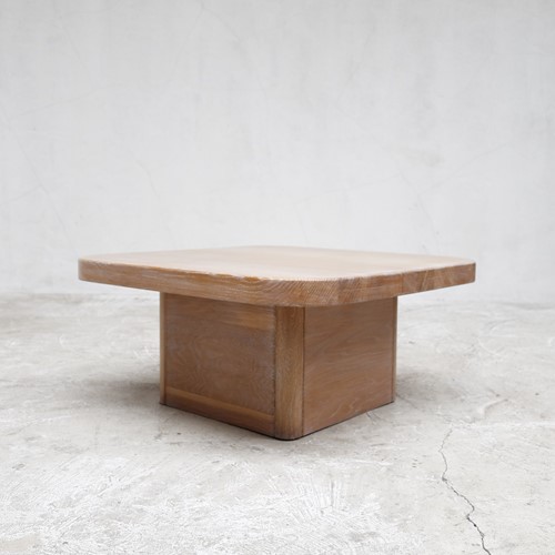 French Modernist Limed Oak Coffee Table