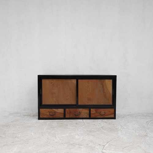 Early 20th C. Two Tone Japanese Tansu Sideboard