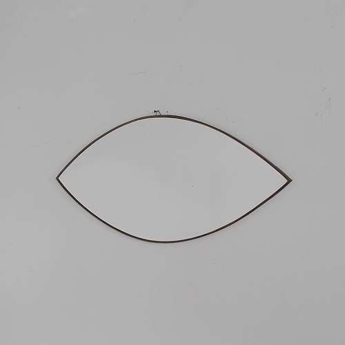 Unusual Gio Ponti Style Italian Brass “Eye” Mirror