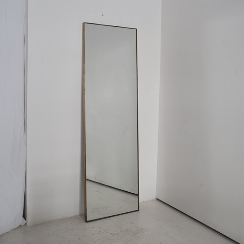 Full Sized C.1950S Gio Ponti Style Brass Framed Mirror