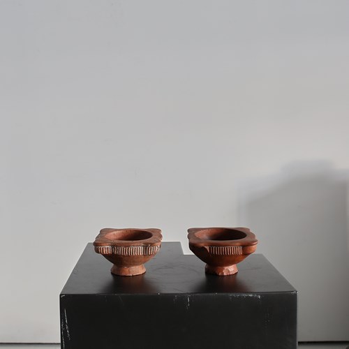 Pair Of Terracotta Mortars