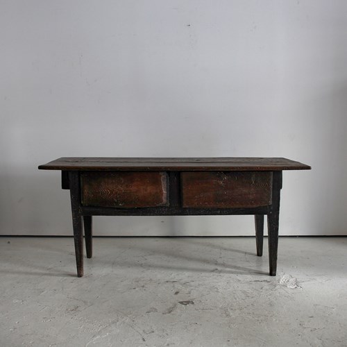 Primitive 18Th C. Portuguese Chestnut Prep/Console Table