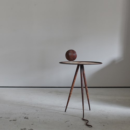 Unique French Artist Made Iron Table