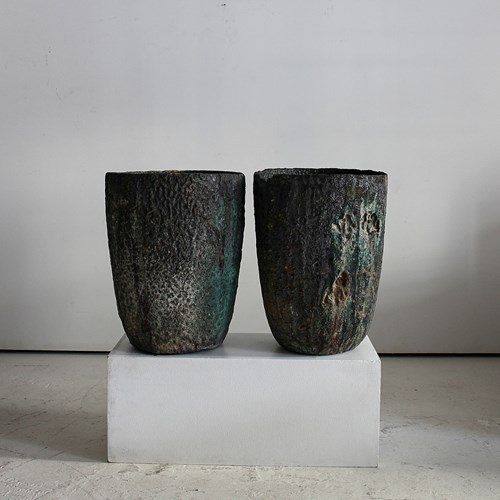 XL Pair Of C.1930S Spanish Stone Vessels 