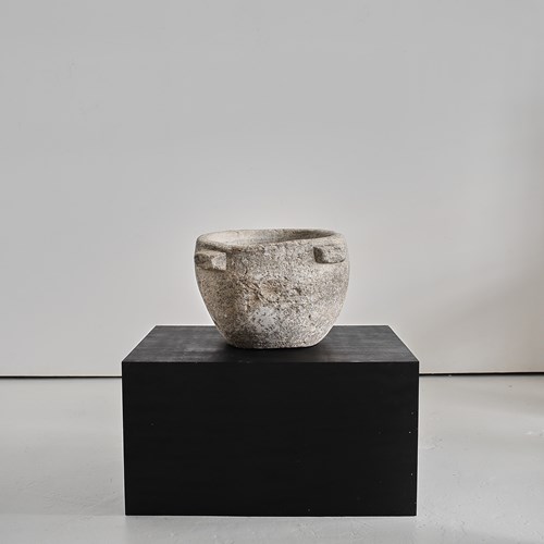 Primitive XXL 16Th C. Spanish Marble Mortar