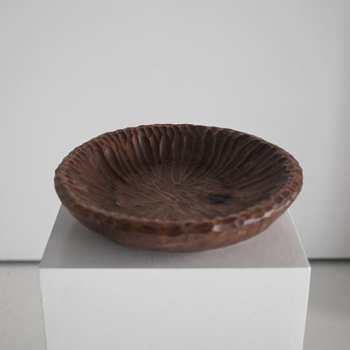 Polish C.1960S Gouged Pine Dug-Out Bowl