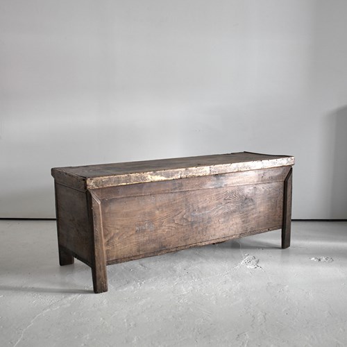 XL 19Th C. Portuguese Chestnut Coffer/Console 