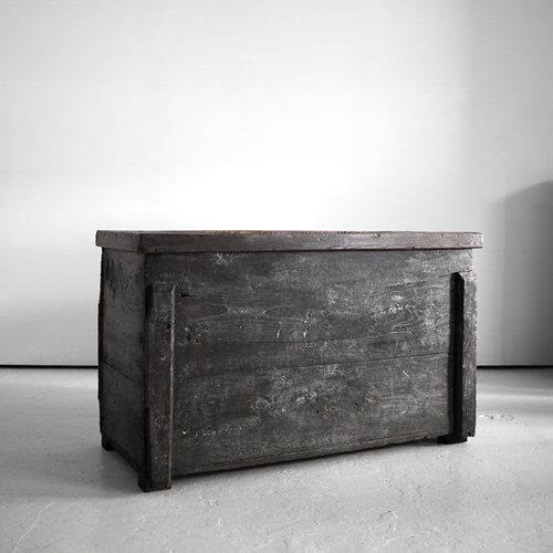 XXL 18Th C. Portuguese Chestnut Coffer/Console Table