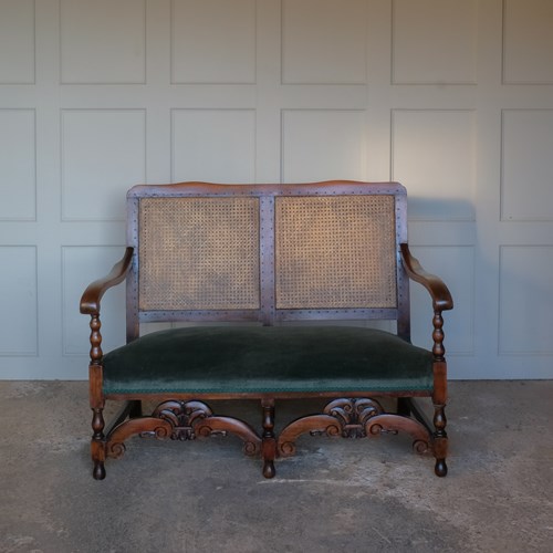 19Th Century Cane Backed Settee