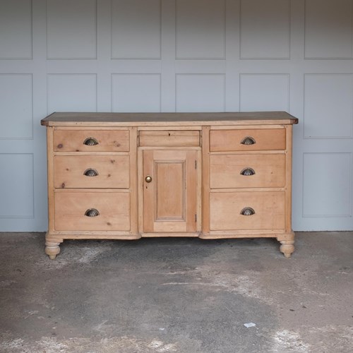 Victorian English Country Pine Sideboard