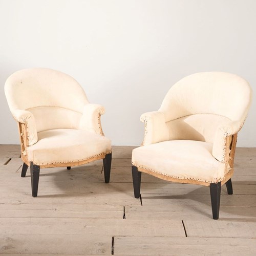 Pair Of Art Deco Period French Tub Chairs