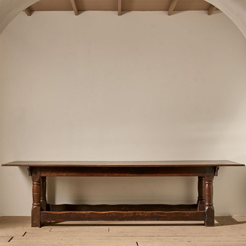 Long 18Th Century English Oak Refectory Table