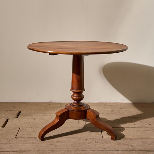 19Th Century Solid Mahogany Tilt Top Table