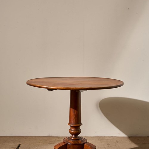 19Th Century Solid Mahogany Tilt Top Table