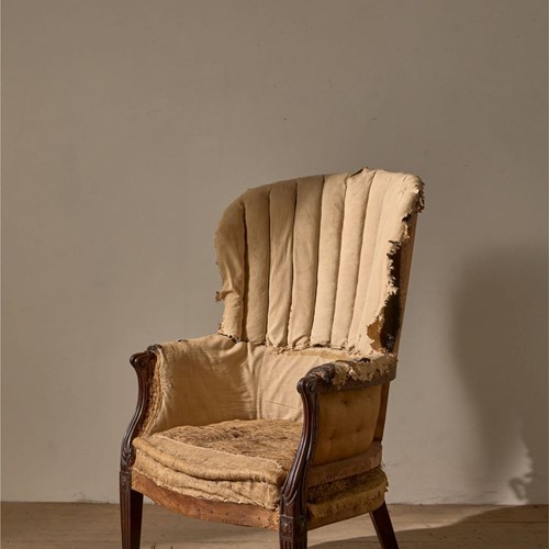 Early Victorian Fluted Barrel Back Armchair