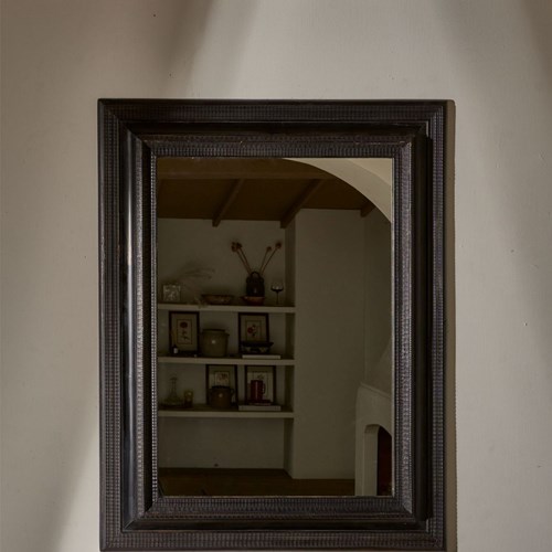 Very Large 19Th Century Ebonised Italian Wall Mirror - No7