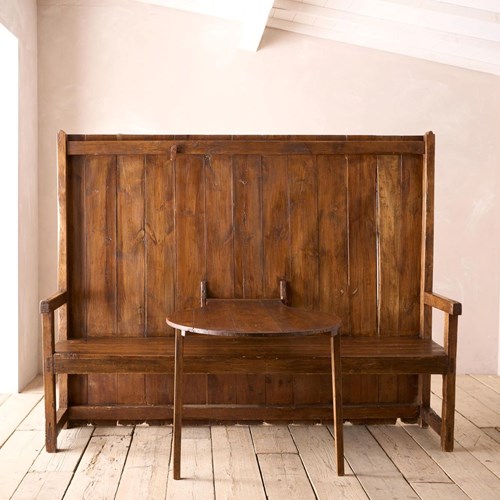 18Th Century Country Settle With Fold Down Table