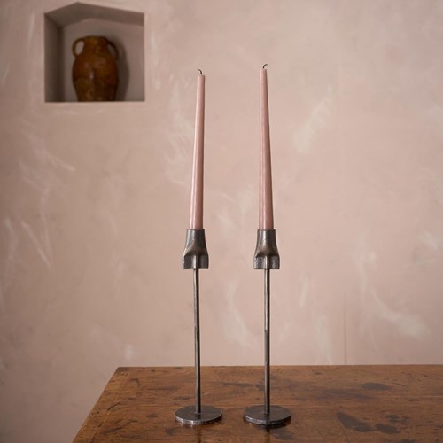 Yorkshire Made Blacksmith Forged Steel Candle Sticks