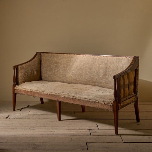 Large Georgian Mahogany Framed Sofa