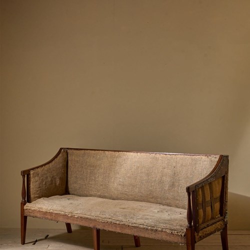 Large Georgian Mahogany Framed Sofa