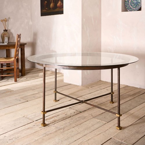 Mid Century Spanish Faux Bronze And Gilt Metal Centre Table