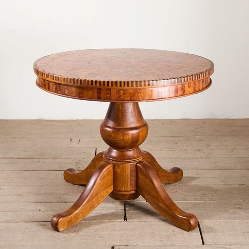 Art Deco Circular Marquetry Inlaid Centre Table