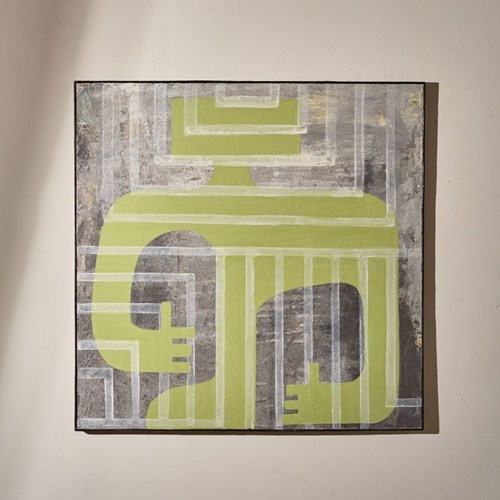 Large Modern Abstract Painting On Board By Sylvia Ortega - 004