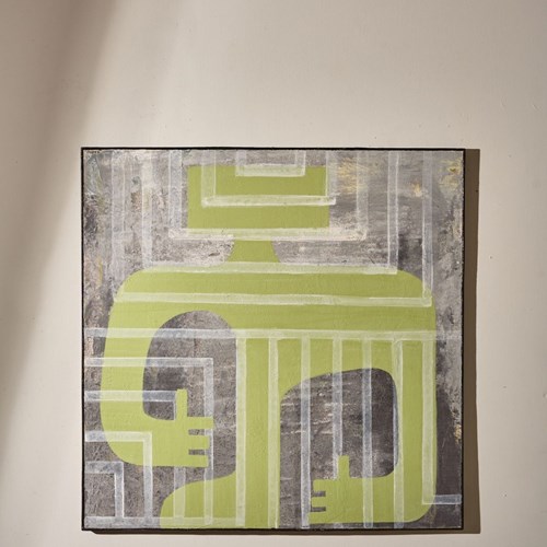 Large Modern Abstract Painting On Board By Sylvia Ortega - 004