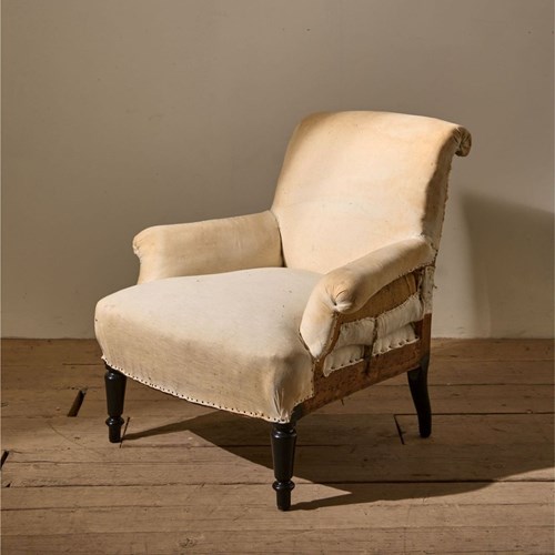 Napoleon III Scroll Back Armchair