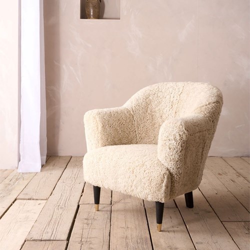 The 'Milo' Sheep Wool Armchair