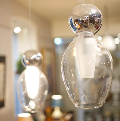 Italian Blown Glass Ghost Pendant Lights